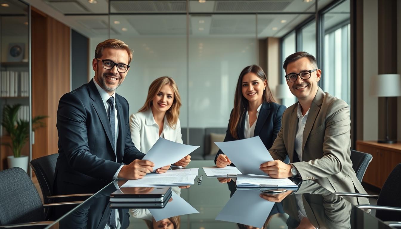 Business agreement signing